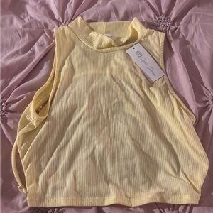 Yellow Ribbed TankTop